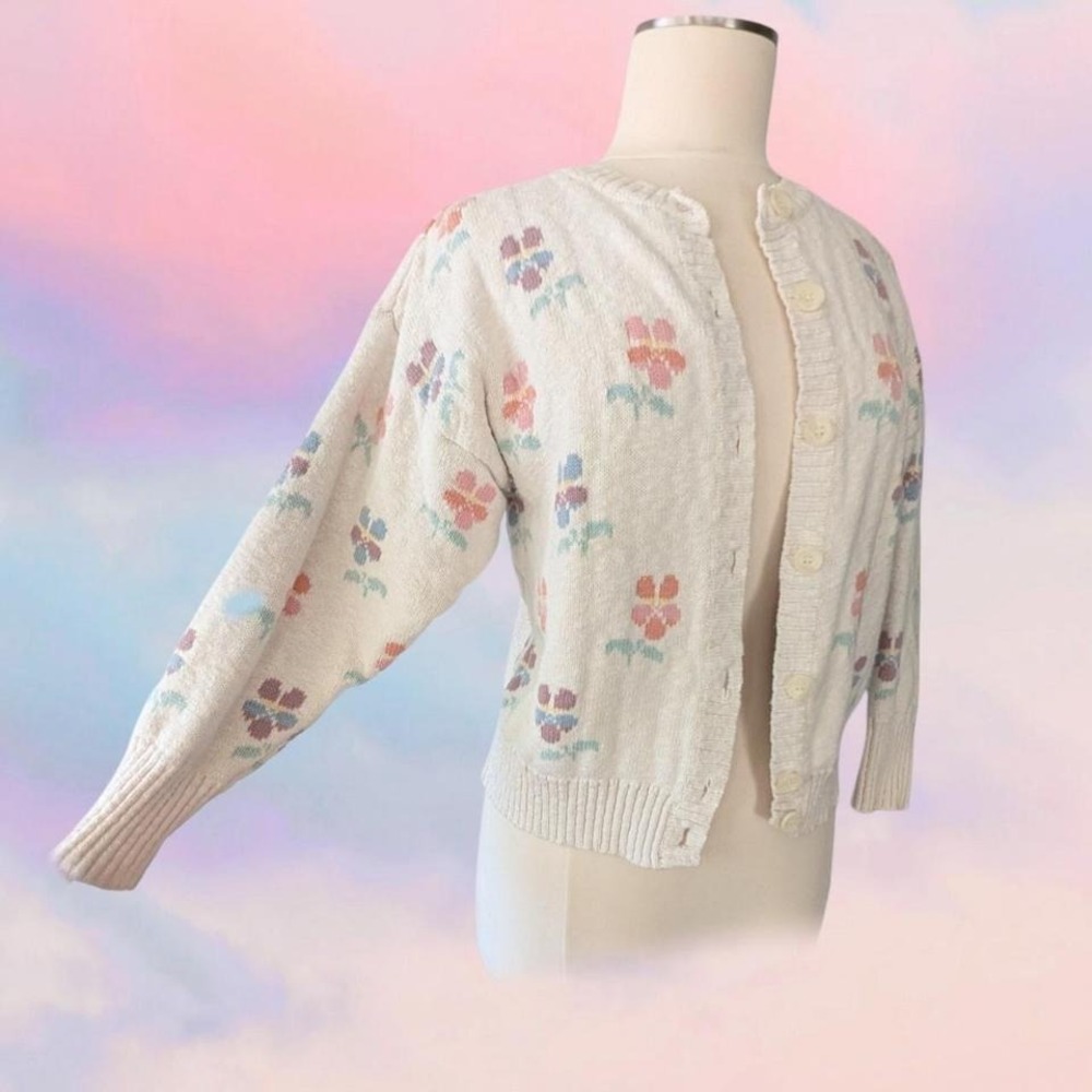 Vintage (Antique?) Knit Pastel Cardigan